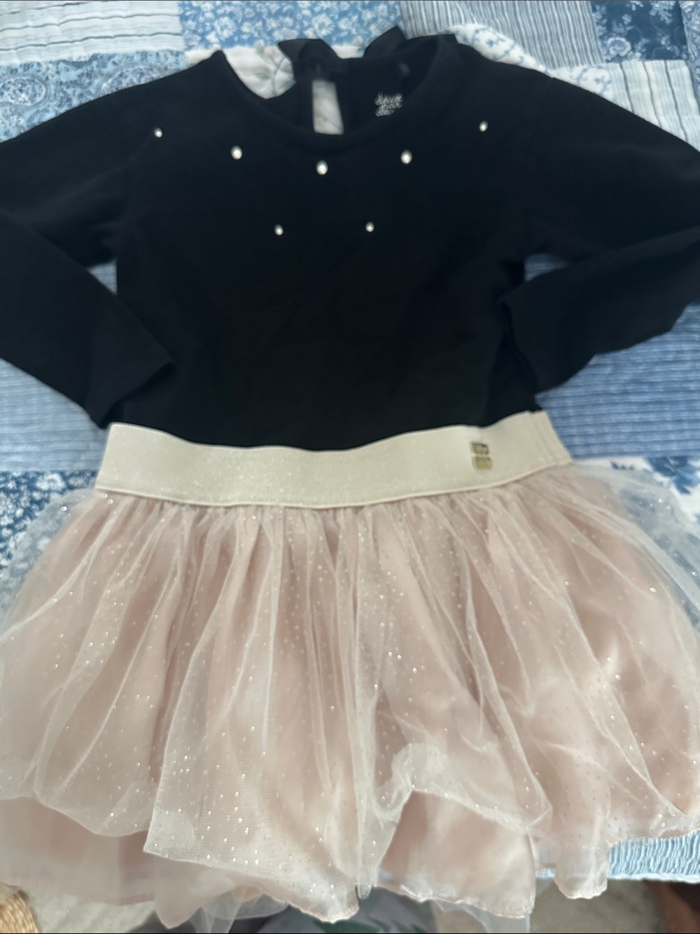 deux par deux Black Girls Long-Sleeve dress